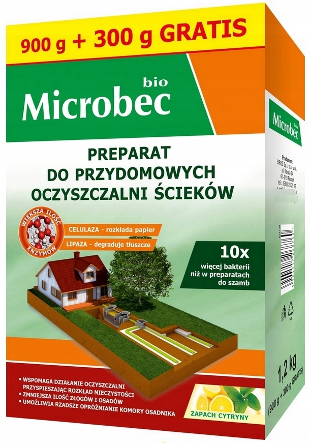 Bros Microbec BIO Aktywator OCZYSZCZALNIA 900+300g
