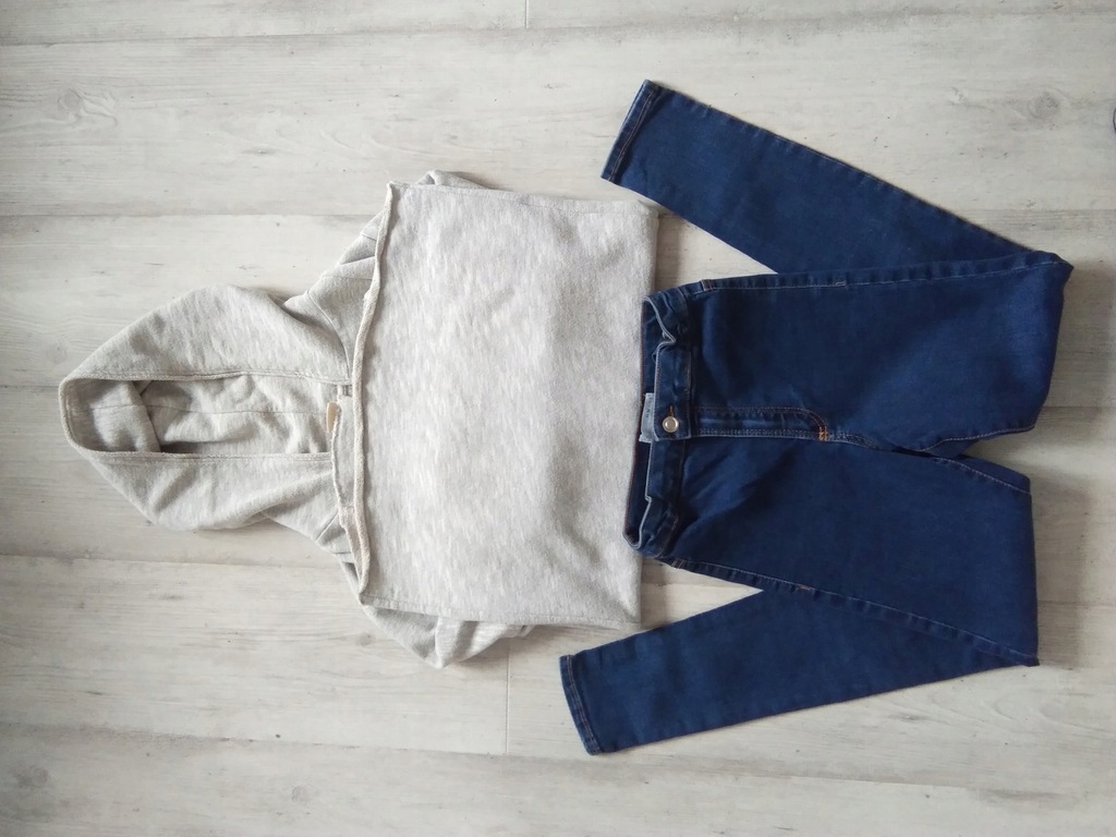 Spodnie jeans +bluza Zara 152 dziewczynka