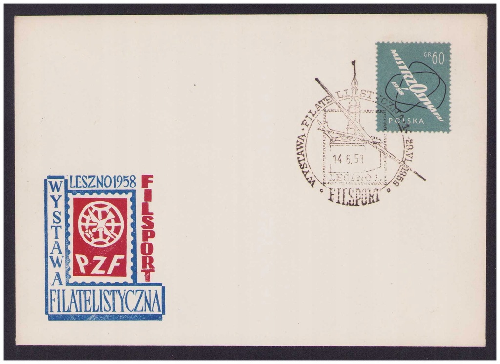 Wystawa Filatelistyczna FILSPORT Leszno 1958 rok