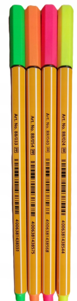 CIENKOPIS 0,4 STABILO x 4 KOLORY NEON ZESTAW