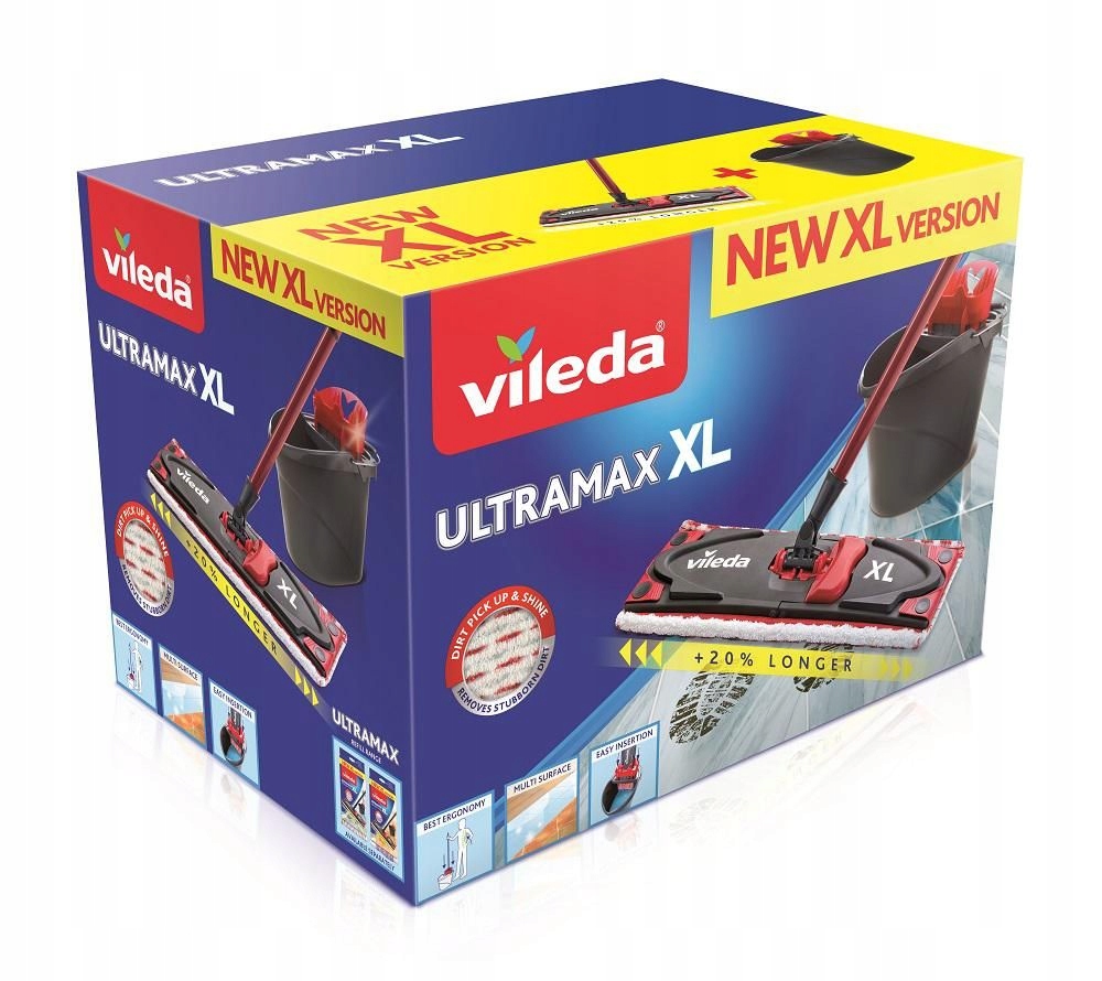 VILEDA Zestaw UltraMax XL BOX mop płaski + wiadro