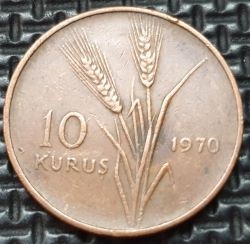 *TURCJA [0677]*10 Kurus 1970 (10 kuruszy)