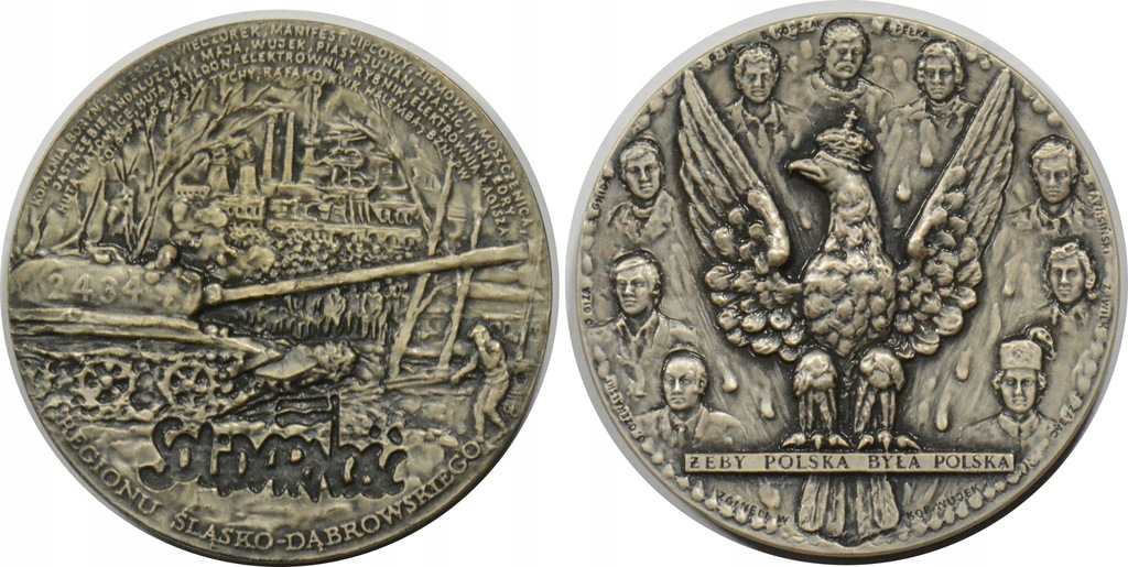 BH11.MEDAL OKOLICZN. POLEGŁYM W KOPALNI WUJEK SREBRO 19.10