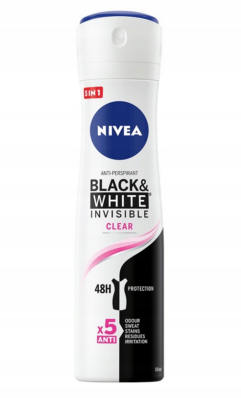 NIVEA DEO 200 ML WOMEN BLACKWHITE INVISIBLE CLEAR - 12329895348 - oficjalne  archiwum Allegro