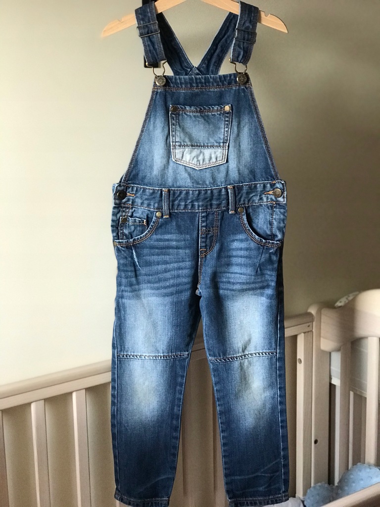 M&S spodnie ogrodniczki jeans r.110cm,4-5 l