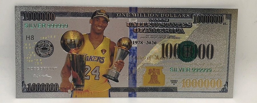 milion dolarów NBA KOBE BRYANT #3 silver