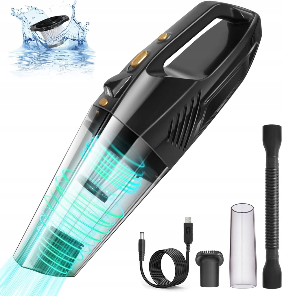 ODKURZACZ AKUMULATOROWY RĘCZNY SAMOCHODOWY 120W ZE ŚWIATŁEM ZAMUFO