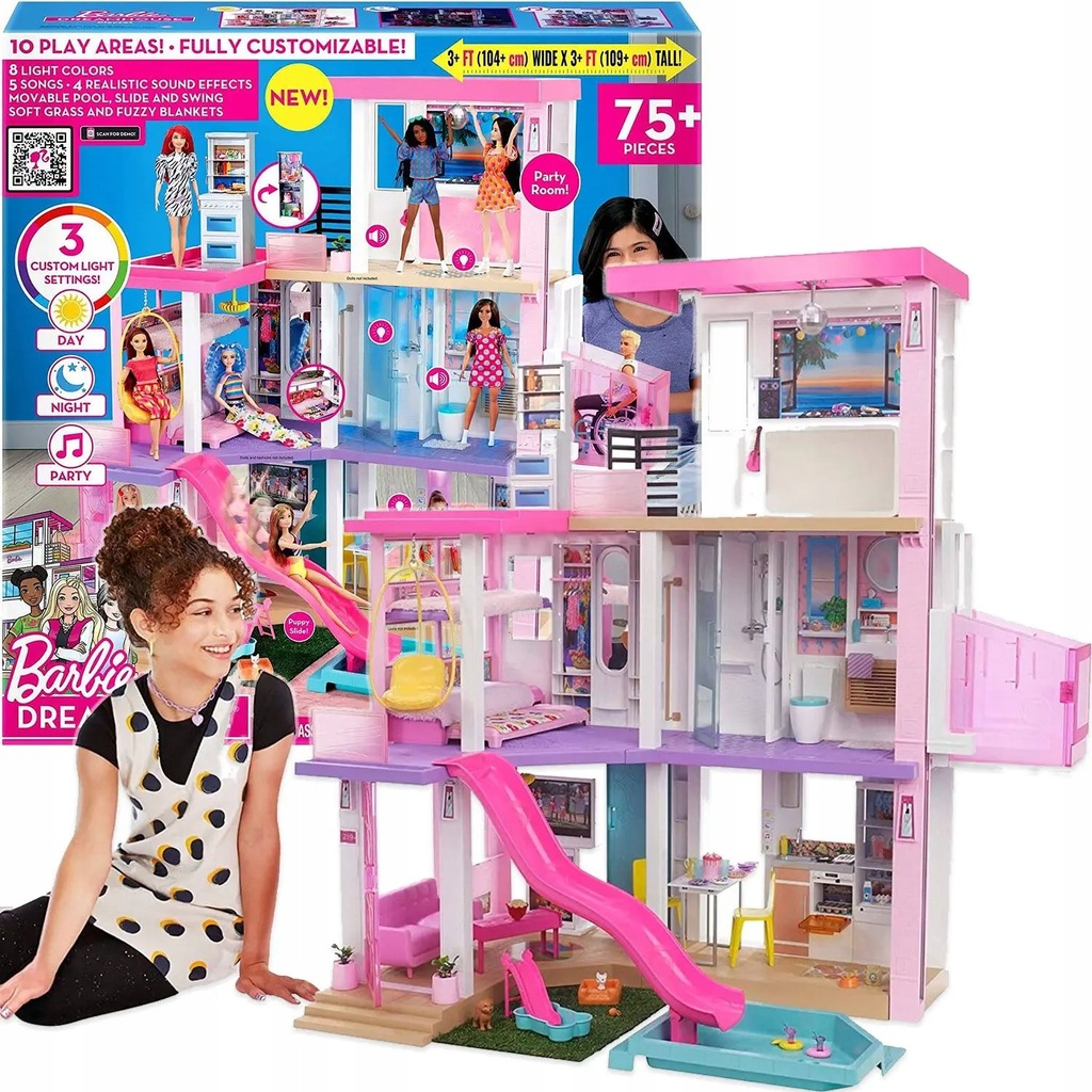 Barbie DOMEK DLA LALEK DreamHouse z Basenem GRG93 - 12721580050 ...