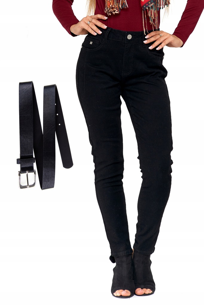 SPODNIE JEANSOWE DAMSKIE WYSOKI STAN ELASTYCZNE L