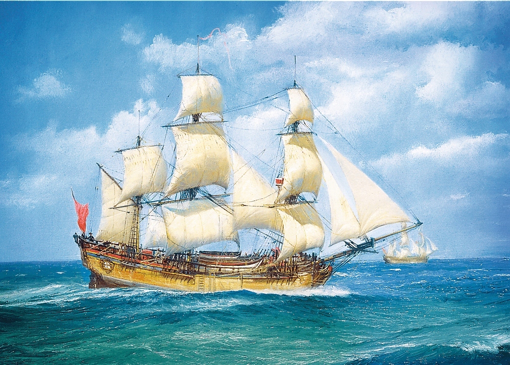 PUZZLE 500 el. MORSKA PODRÓŻ ŻAGLOWIEC TREFL