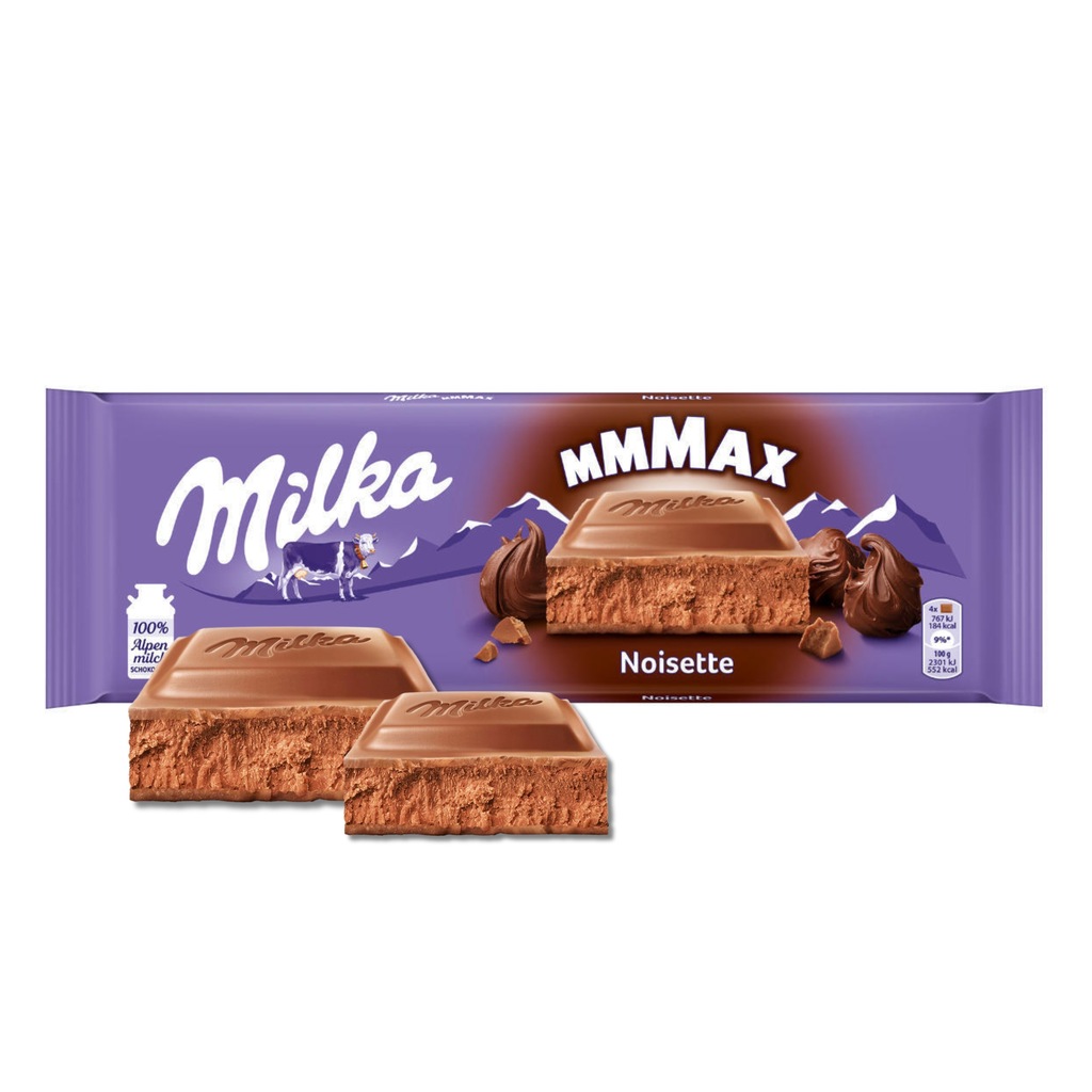 Czekolada Milka Mmmax Noisette Krem Tabliczka Czekolada Mleczna 300 g