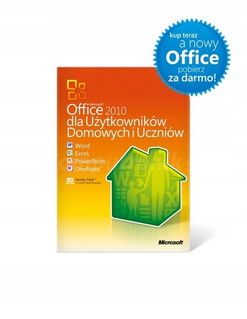 MICROSOFT OFFICE 2010 DOM I UCZEŃ PL/EN 32/64-BIT