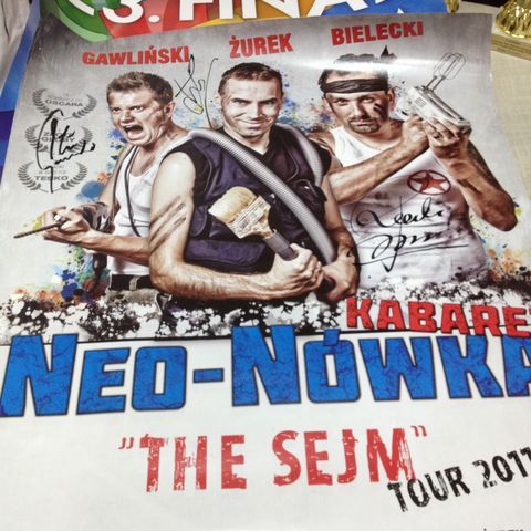 PLAKAT KABARETU NEO-NÓWKA Z AUTOGRAFAMI !!!