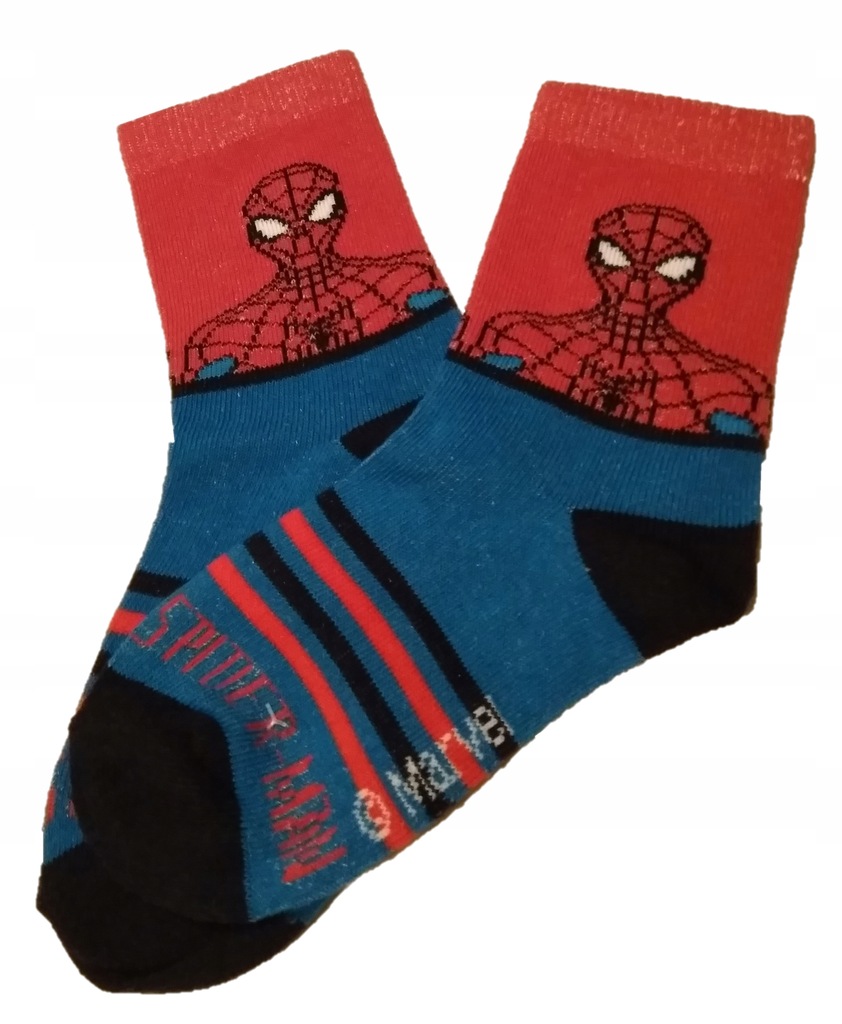 SPIDER-MAN Skarpetki chłopięce 27-30 stripe