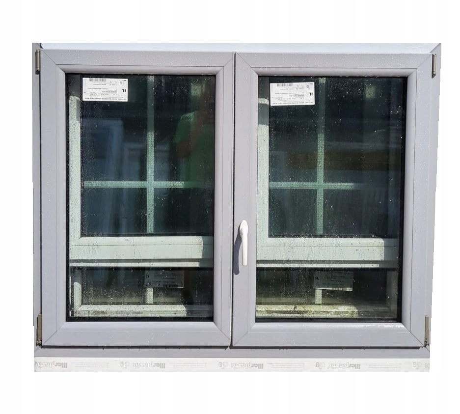 NOWE Okna PLASTIKOWE 144x114/120 szare 3xszyba
