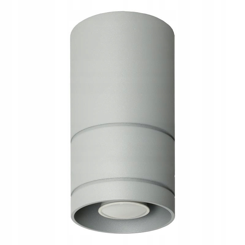Lampa sufitowa punktowa tuba spot okrągła szara nowoczesna 20 cm Lampex