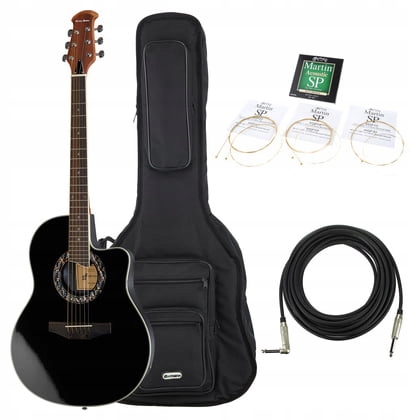 Gitara elektroakustyczna HBO-600BK ZESTAW