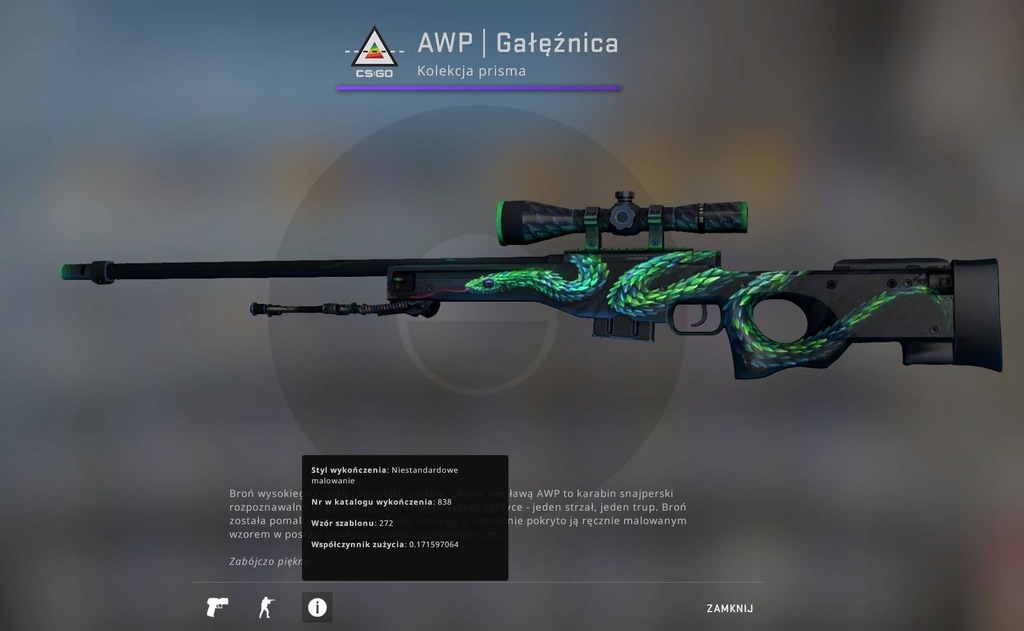 AWP GAŁĘŹNICA ATHERIS BS CS GO Skin - 13761634188 - oficjalne archiwum  Allegro