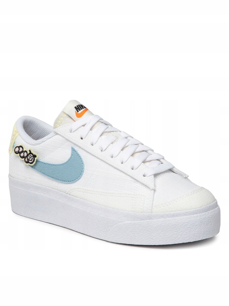 NIKE Buty Blazer Low Platform Se DJ6376 100 White/