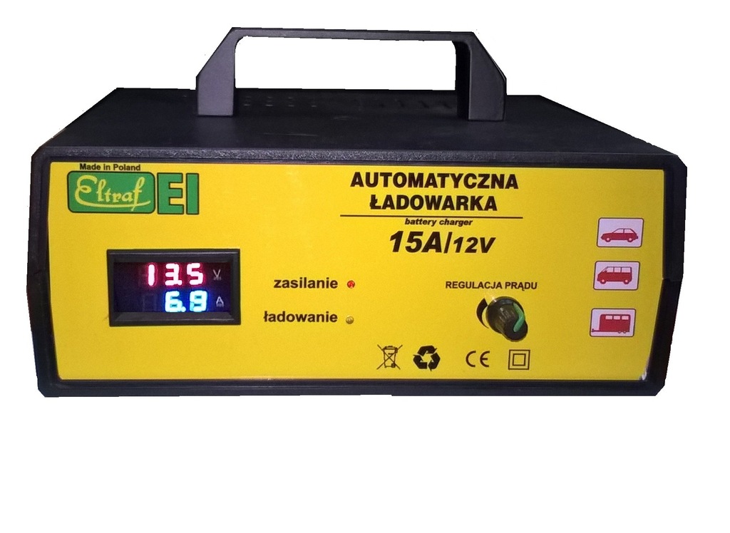 AUTOMATYCZNA ŁADOWARKA 15A/12V ( A/V ) WYŚWIETLACZ