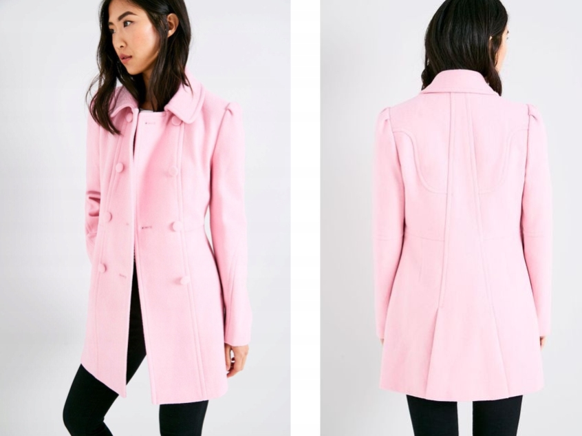 Jack Wills różowy elegancki płaszcz damski XL