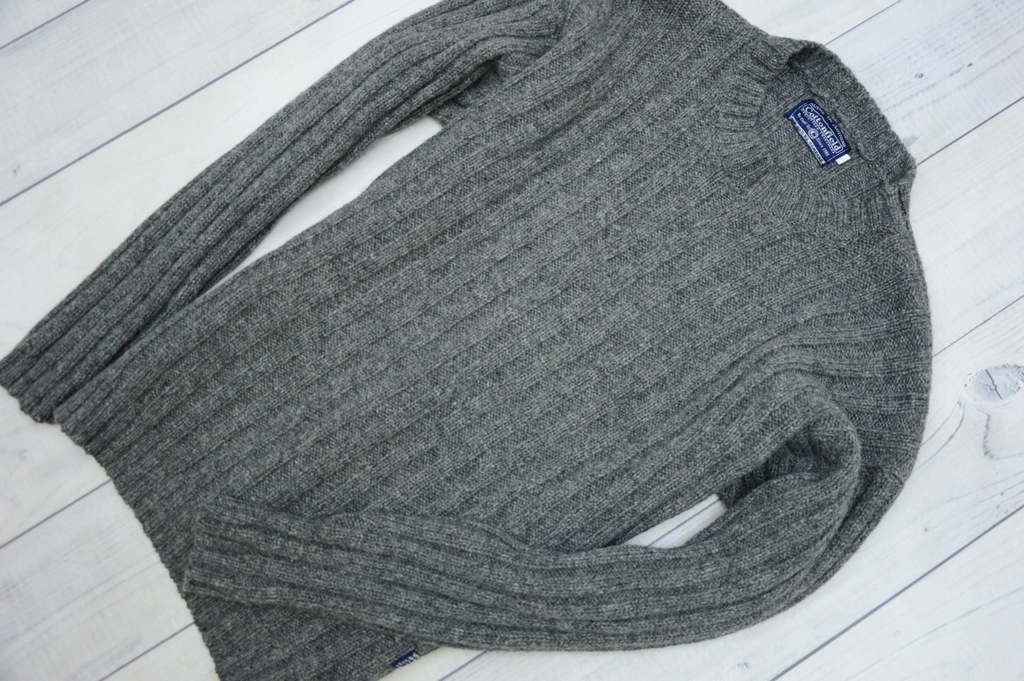 COTTONFIELD MĘSKI SWETER VITAGE 100% WEŁNA XL