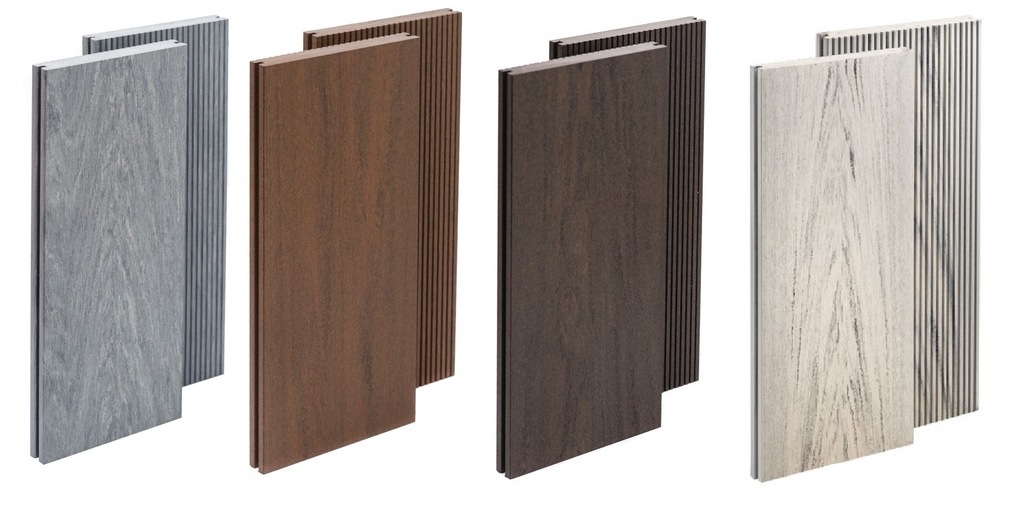 Deska tarasowa kompozytowa różne kolory BRUGGAN Próbki 4 szt 30 x 14 cm