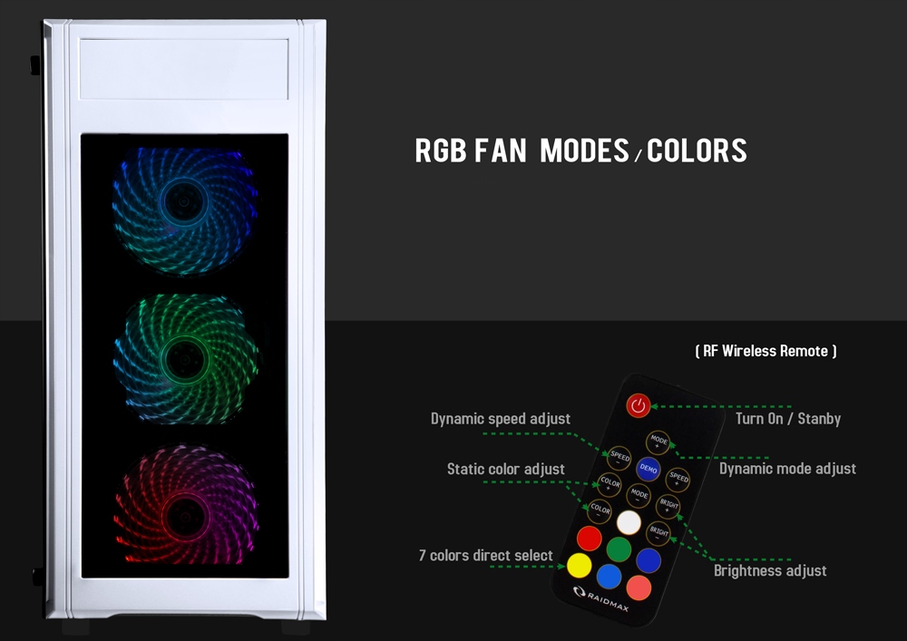 Купить Корпус RAIDMAX ALPHA PRIME / СТЕКЛО, RGB + ДИСТАНЦИОННЫЙ: отзывы, фото, характеристики в интерне-магазине Aredi.ru