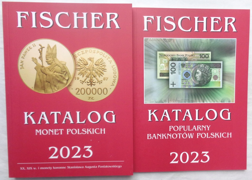 KATALOG MONET POLSKICH + KATALOG BANKNOTÓW POLSKICH - FISCHER - 2023