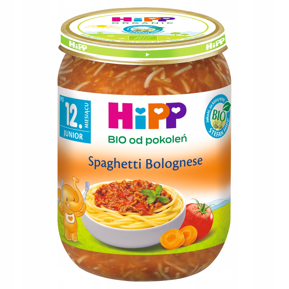 Hipp Bio Junior Spaghetti Bolognese Po 12. Miesiącu 250 G