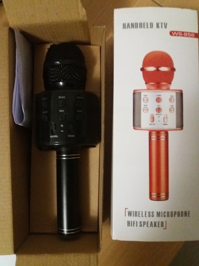 Mikrofon karaoke z nagrywarka i USB telefon laptop