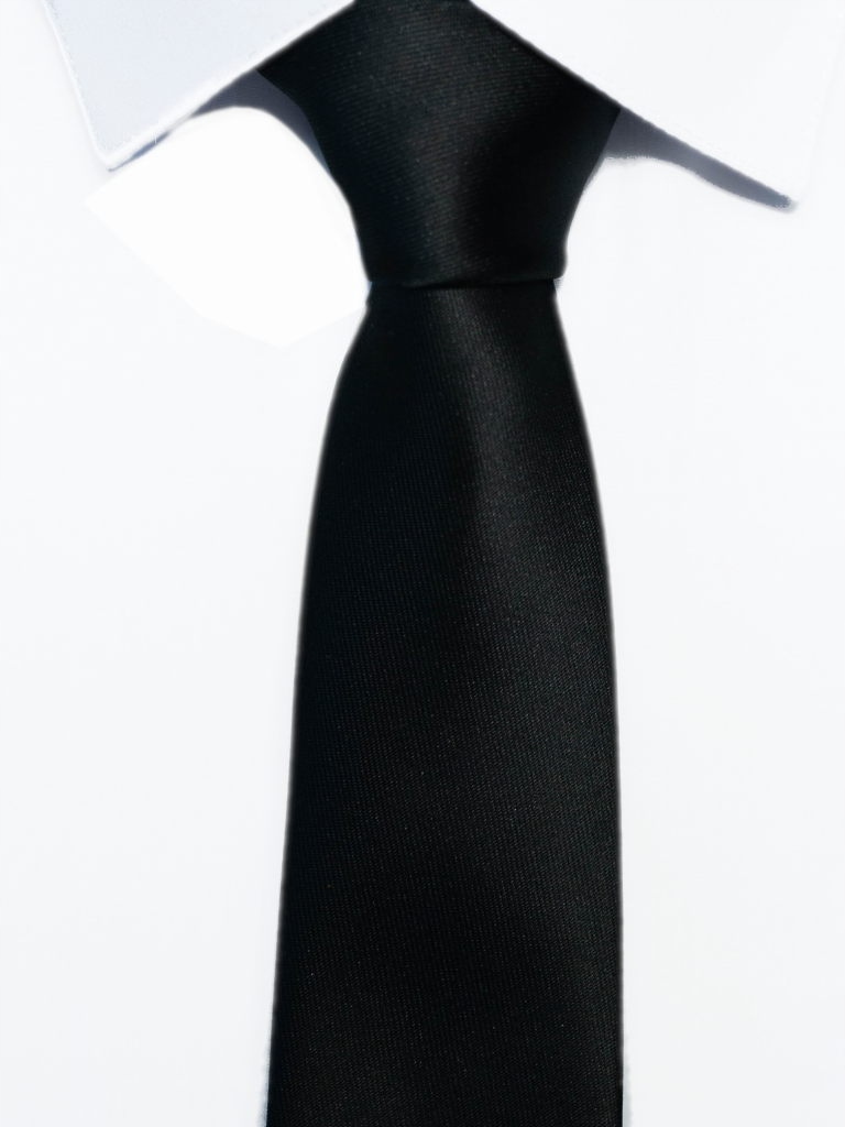 Купить Классический галстук из полированного черного атласа: отзывы, фото, характеристики в интерне-магазине Aredi.ru