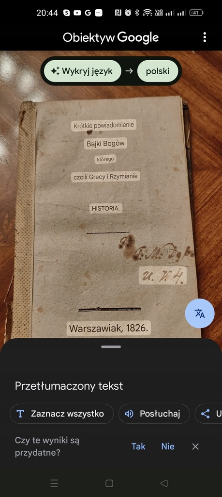 WARSZAWA 1826. BAJKI BOGÓW.