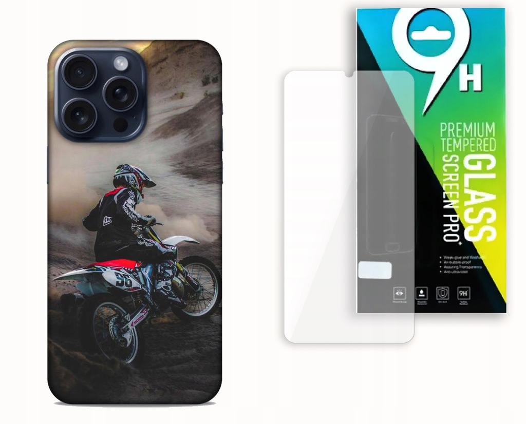 ETUI CASE DO APPLE IPHONE 12 PRO MAX + SZKŁO HARTOWANE- MOTORY CROSS ŻUŻEL