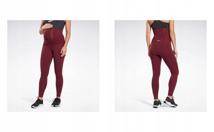 H1A303*REEBOK LEGGINSY CIĄŻOWE MAROON S B01