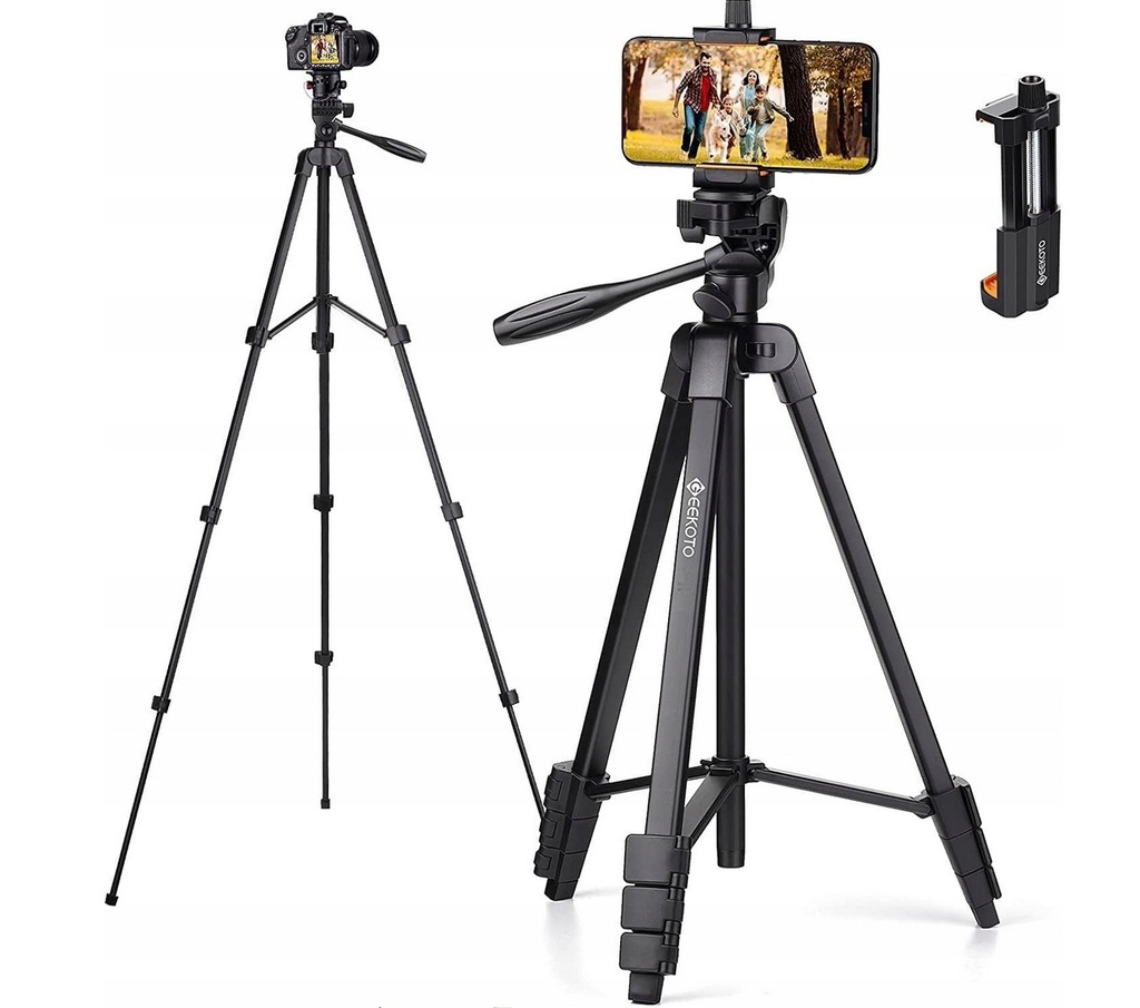 Statyw 54-calowy do smartfona, 360° obrót i uniwersalne mocowanie. //00063