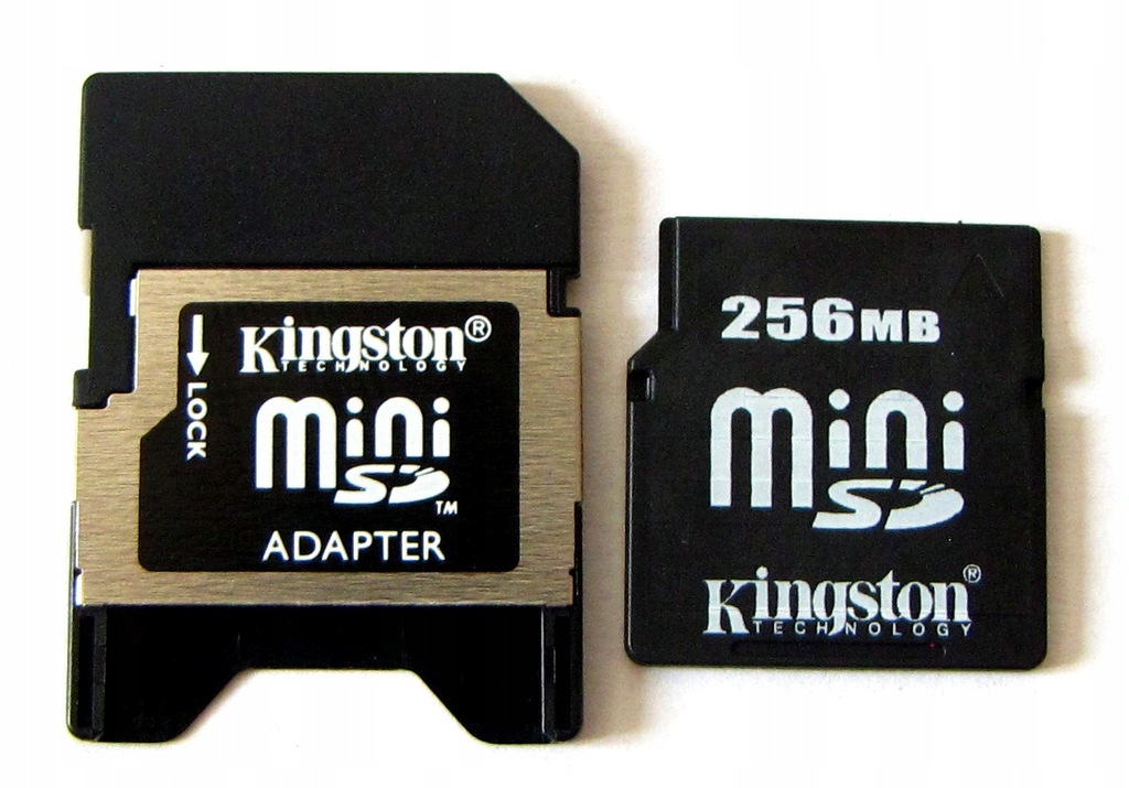 Karta pamięci miniSD 256MB mini SD + Adapter SD - 12267026279 ...