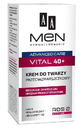 AA Men Adventure Care Krem do twarzy Vital 40+ prz