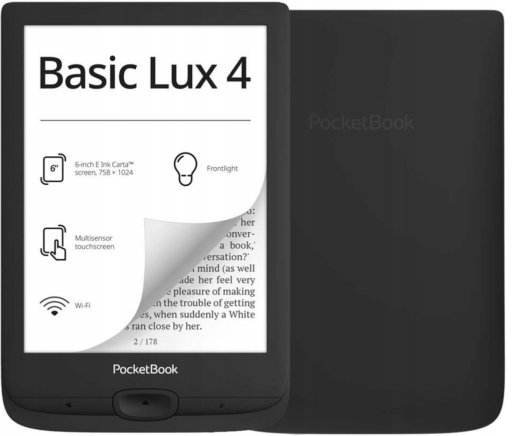 Czytnik PocketBook 618 Basic Lux 4 8 GB 6" czarny