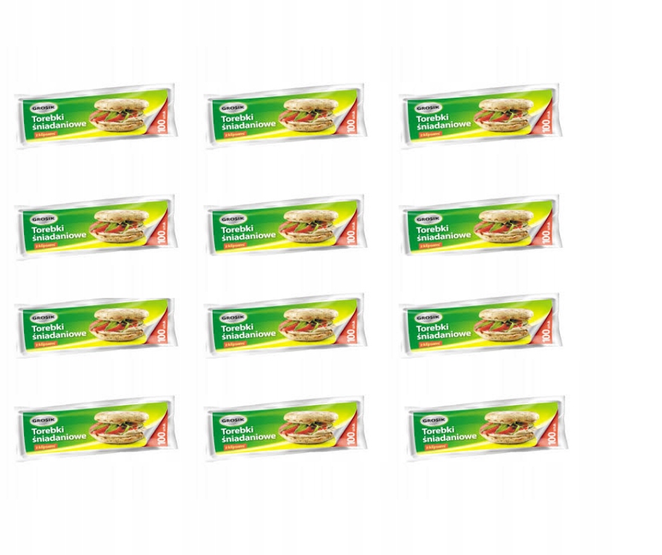 Torebki śniadaniowe 17x24cm 100szt. Grosik x12 sztuk