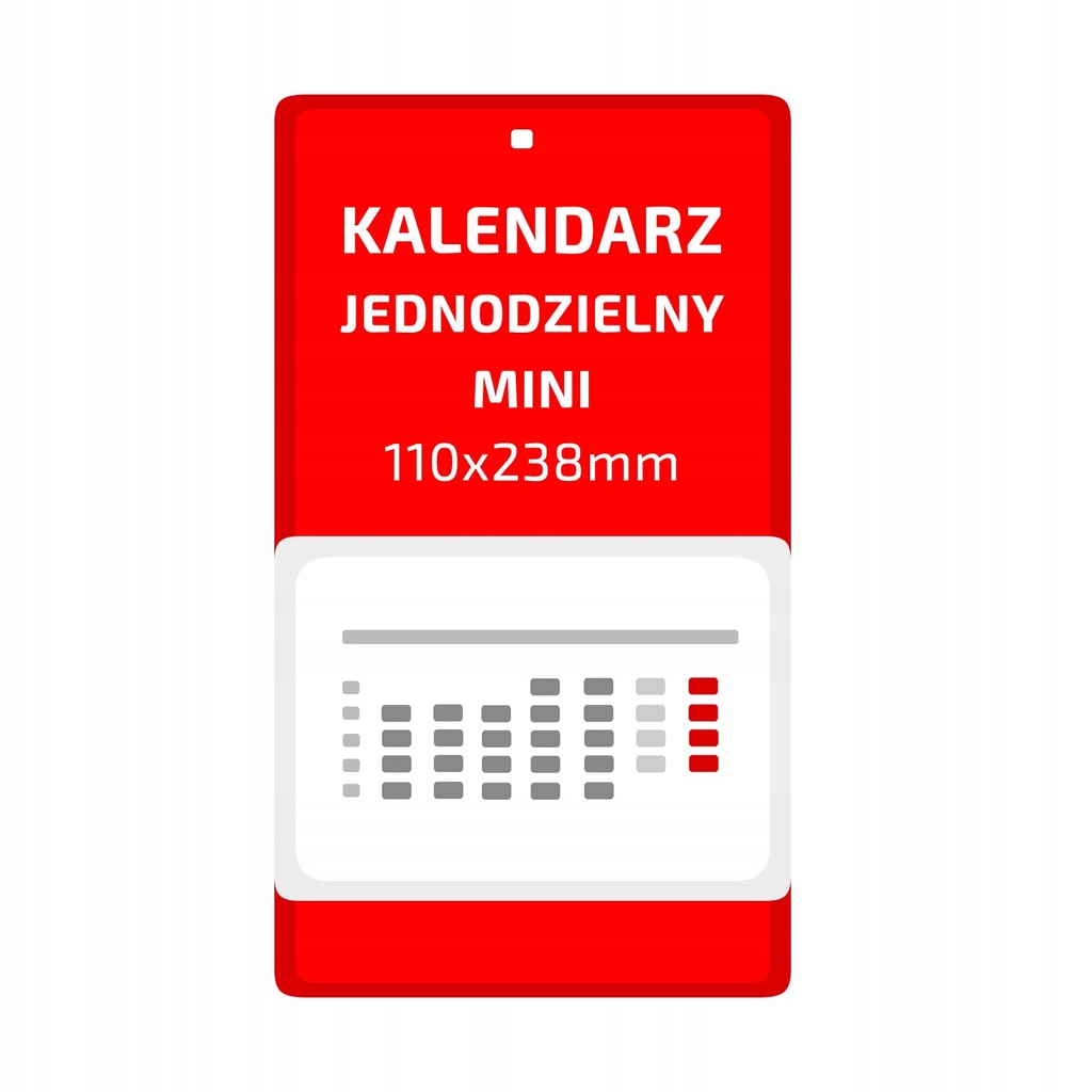 KALENDARZ MINI MAŁY NA LODÓWKĘ JEDNODZIELNY 100szt