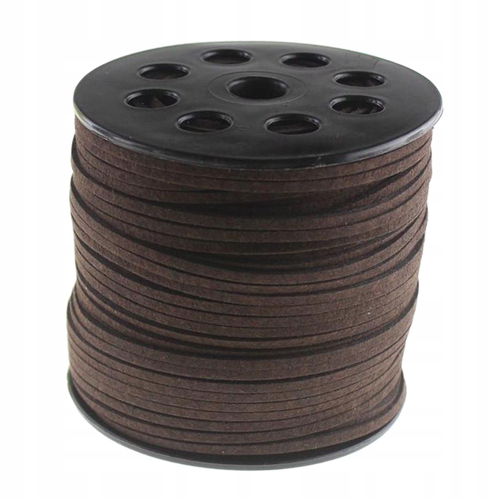 3mm 100 yards suede cord string making supply dark coffee