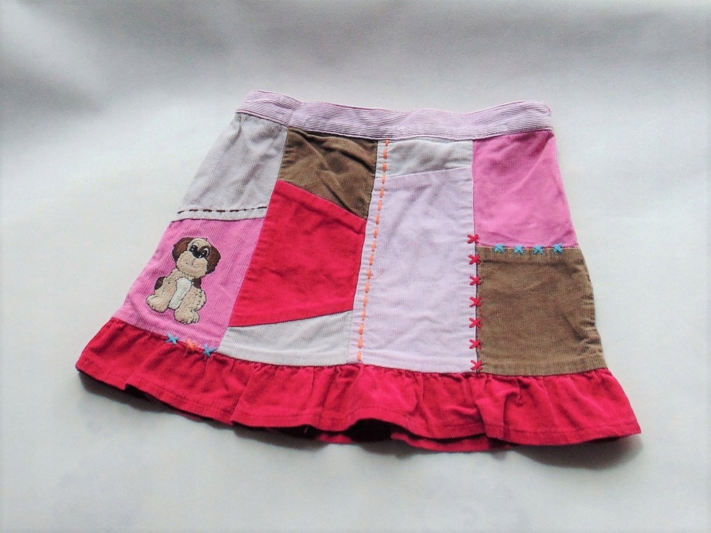 CHEROKEE, patchworkowa, kolorowa spódniczka r. 104