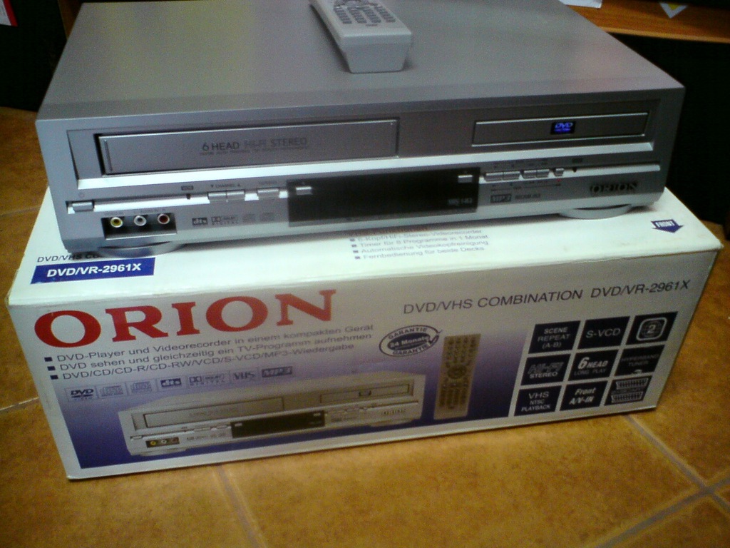ORION VIDEO + DVD DVD/VR2961X combo 2w1 VCR VHS 13474476896