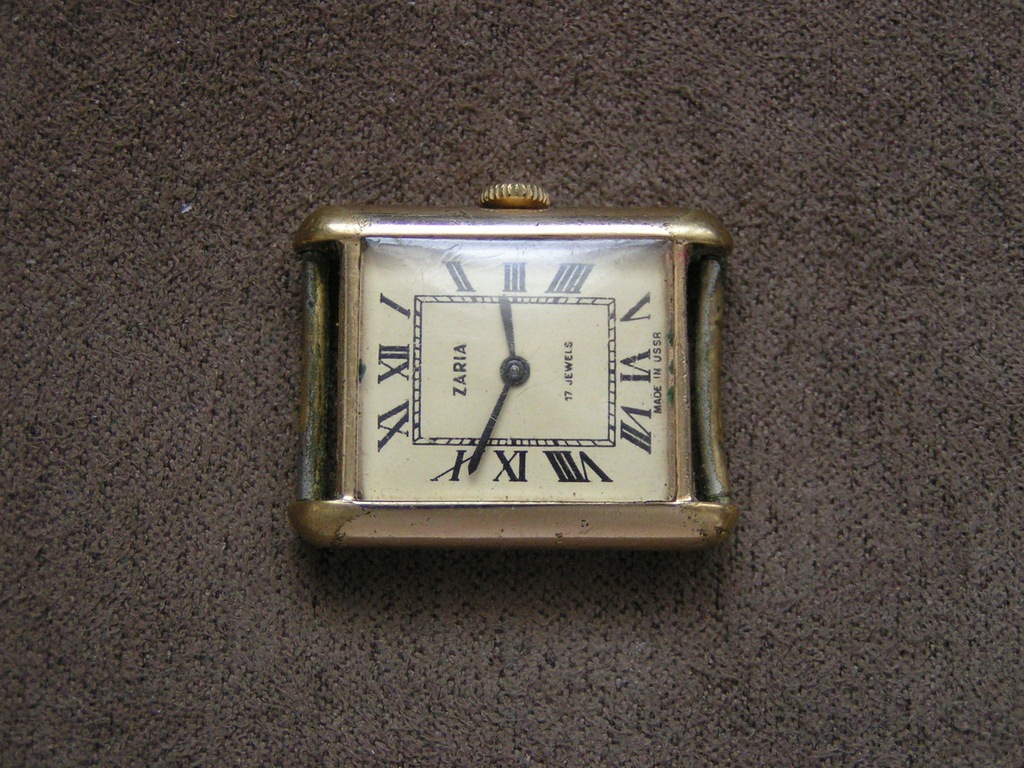 Zegarek Zaria Tank "Cartier" mechaniczny - 7921203904 - oficjalne archiwum Allegro