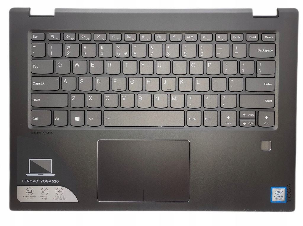 Obudowa Palmrest LENOVO Yoga 520-14IKB Touchpad klawiatura PL LED test bdb
