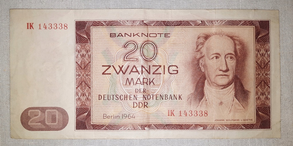 Banknot 20 marek 1964 r. Niemcy