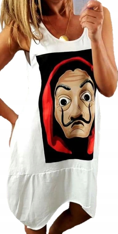 TUNIKA SUKIENKA DOM Z PAPIERU BELLA CIAO PLUSSIZE