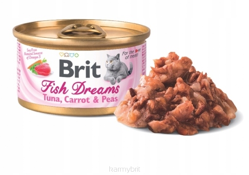 BRIT CAT FISH DREAMS TUŃCZYK Z WARZYWAMI 24x80g