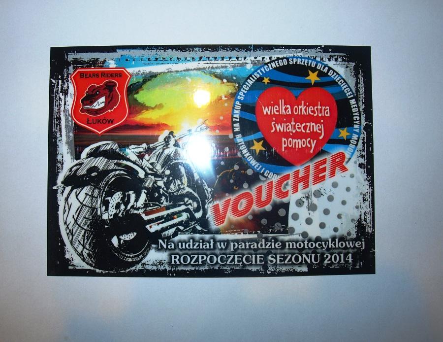 Voucher na udział w paradzie motocyklowej